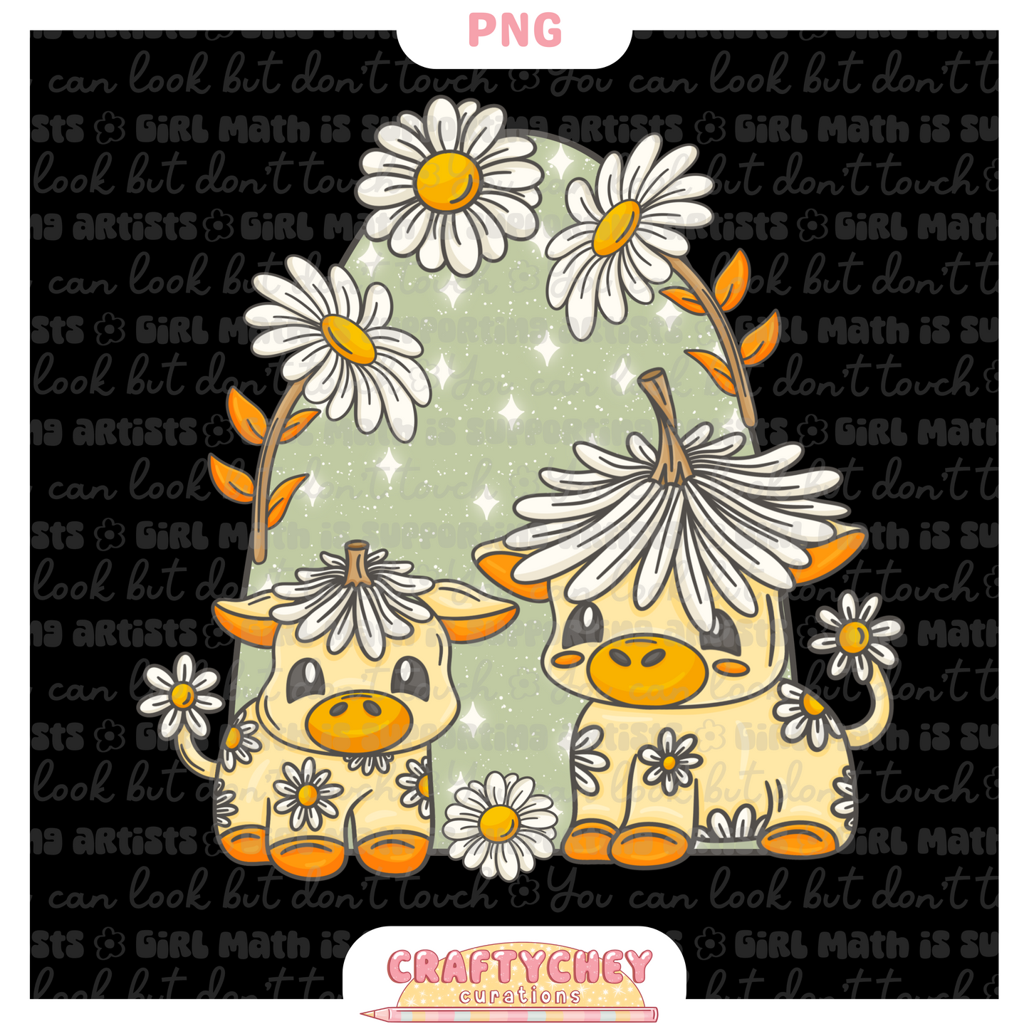 White Daisy Cows (PNG ONLY)
