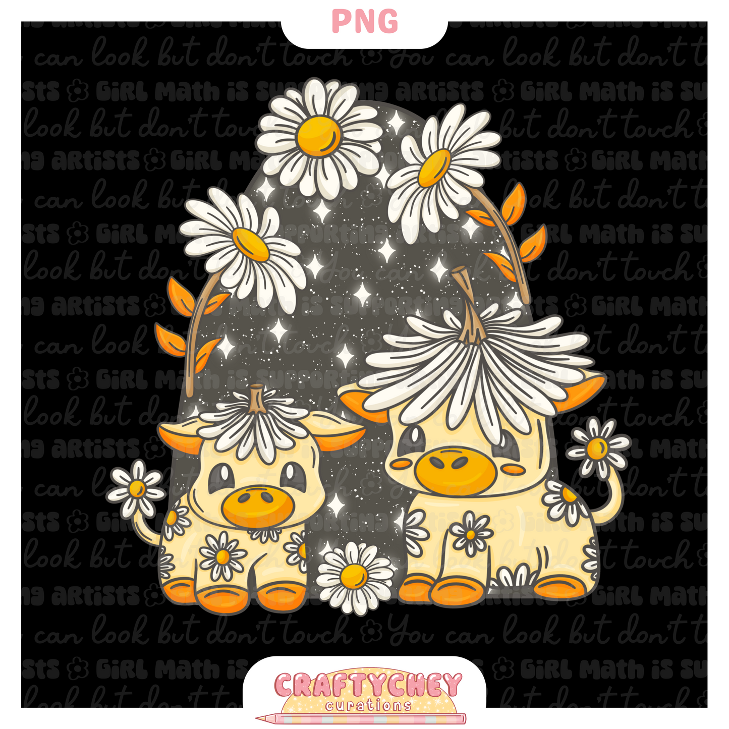 White Daisy Cows (PNG ONLY)