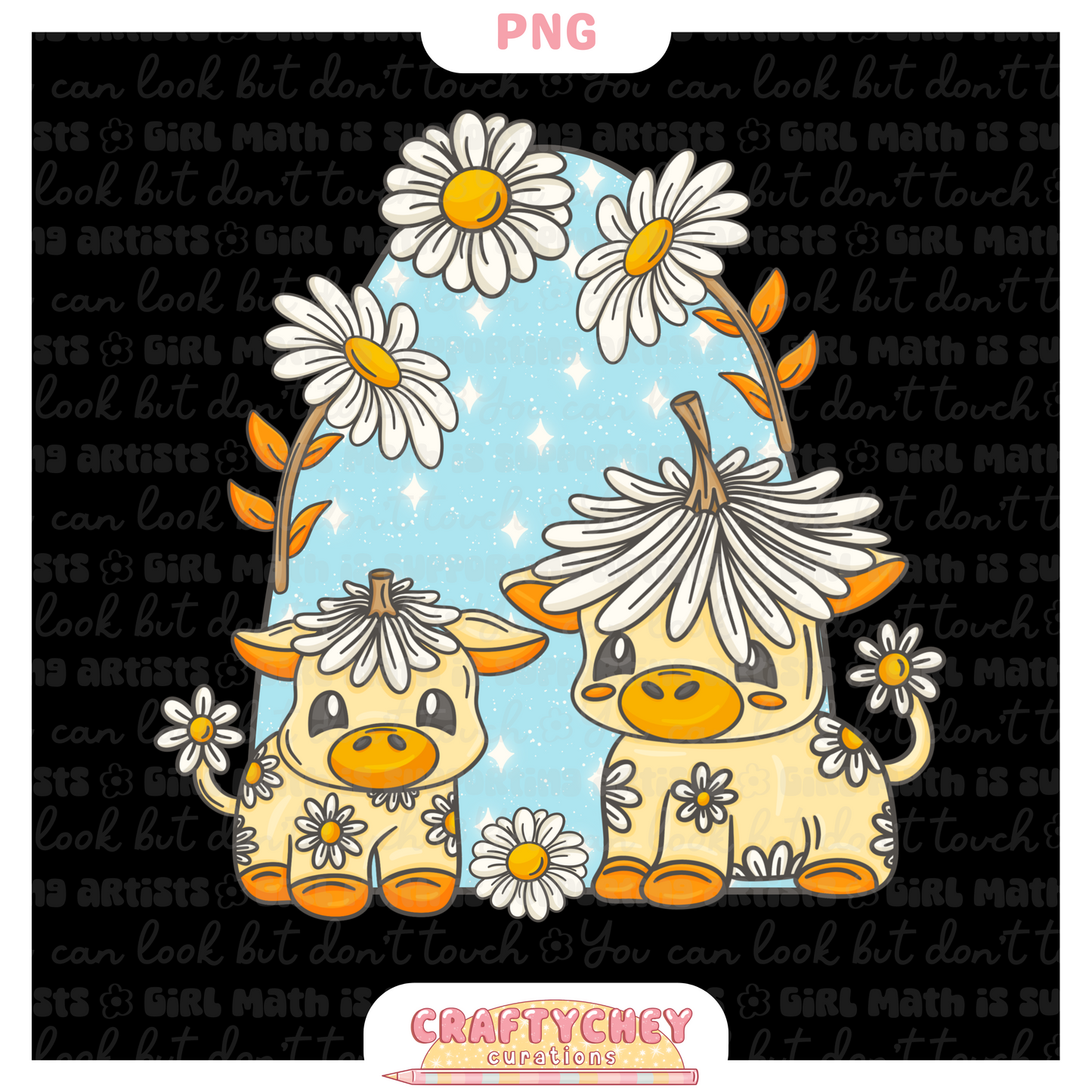 White Daisy Cows (PNG ONLY)