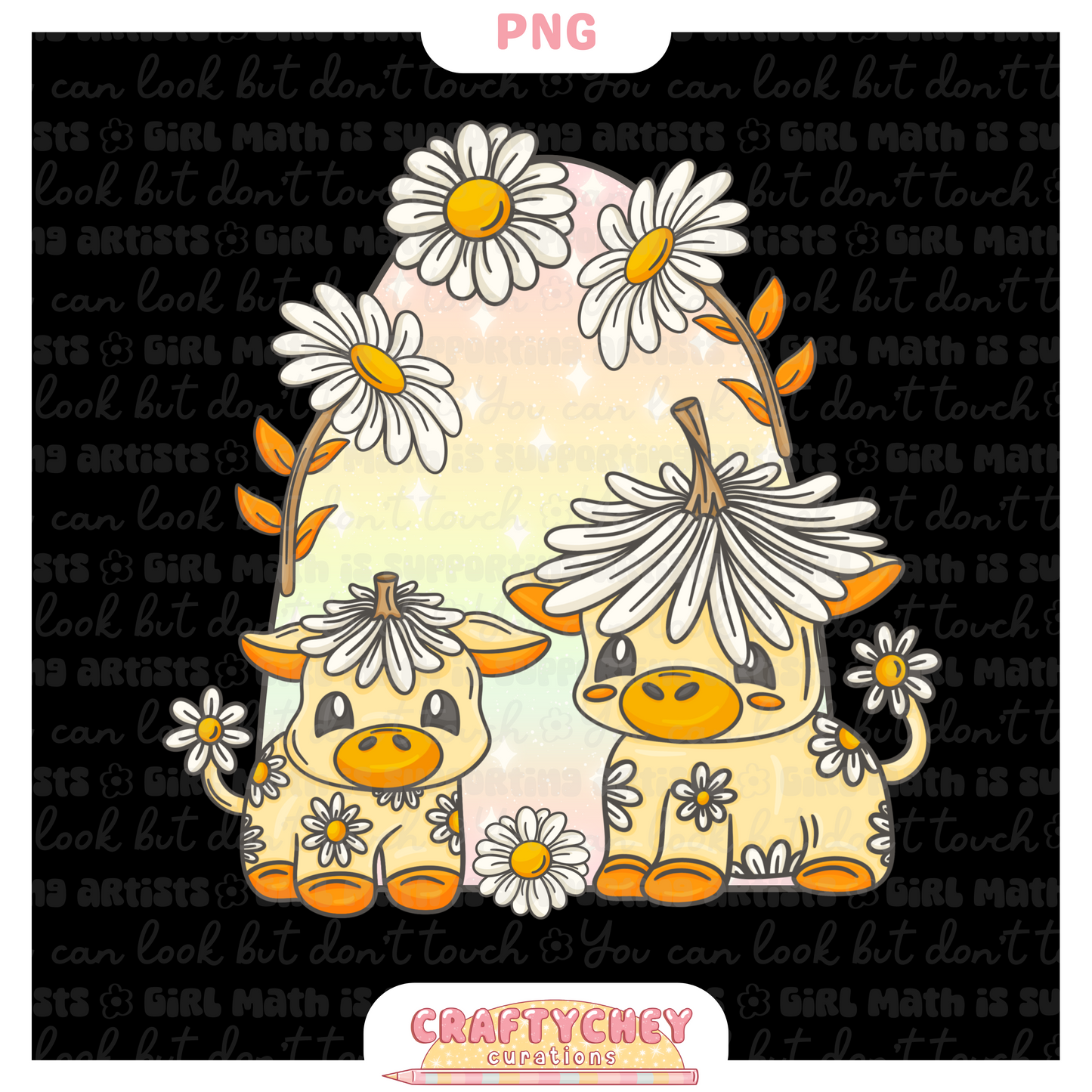 White Daisy Cows (PNG ONLY)