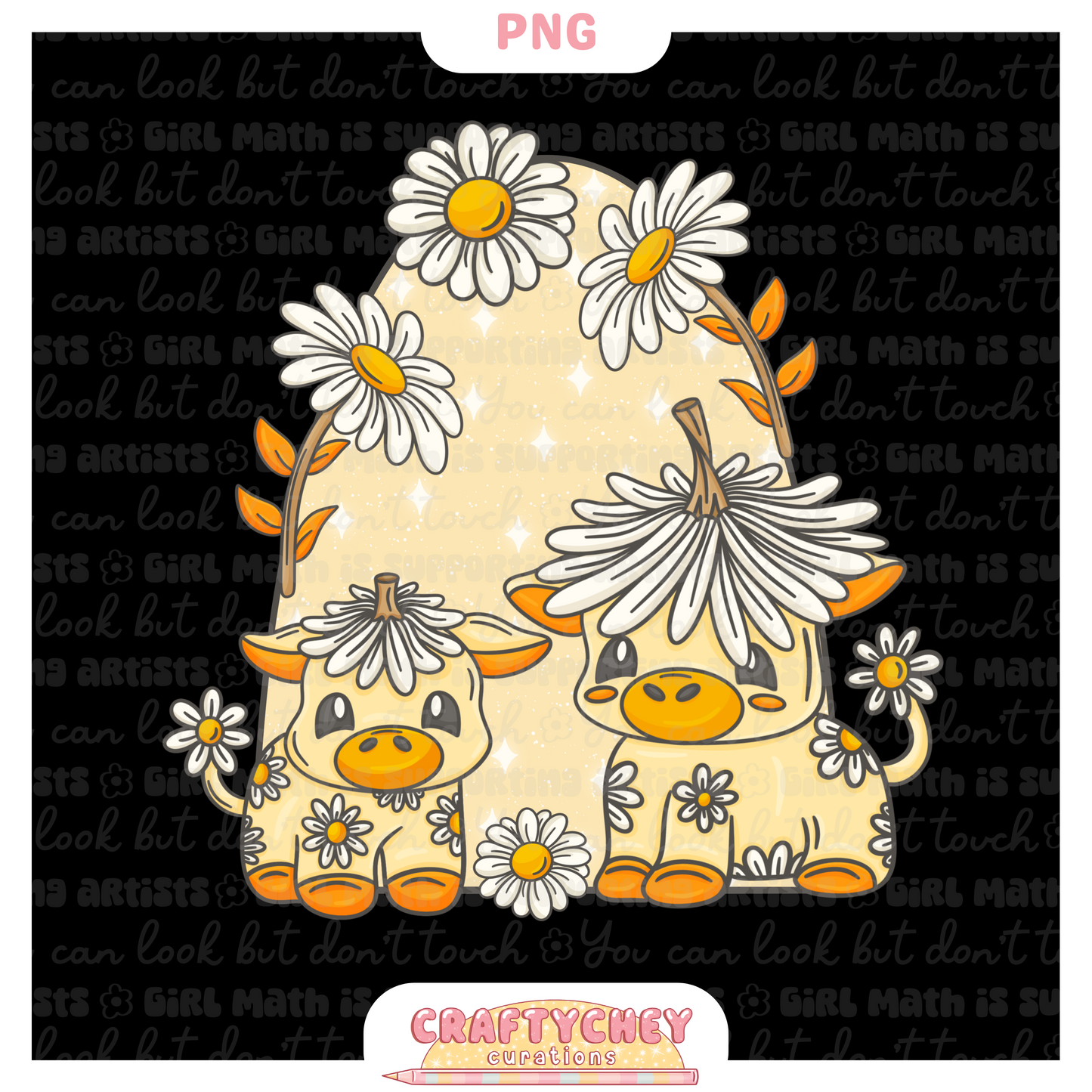 White Daisy Cows (PNG ONLY)