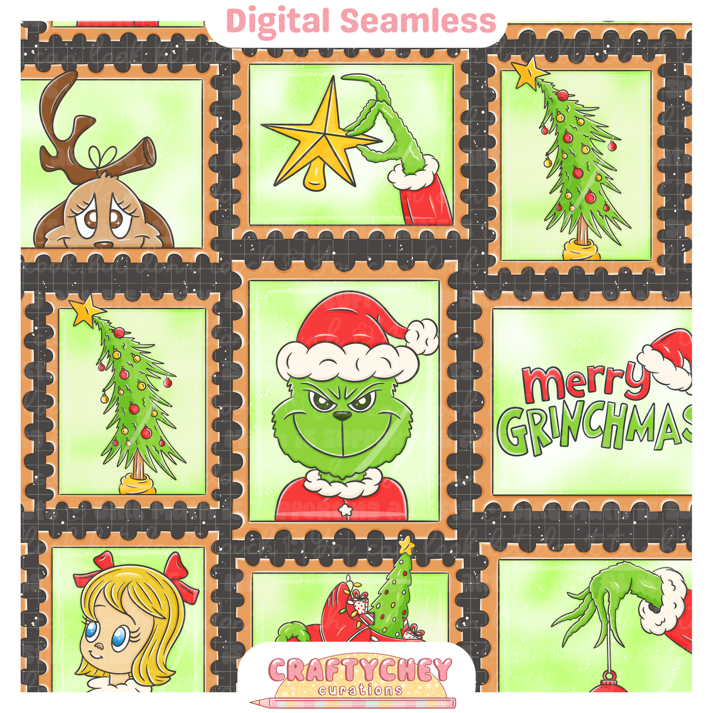 Grouchy Green Guy Stamps