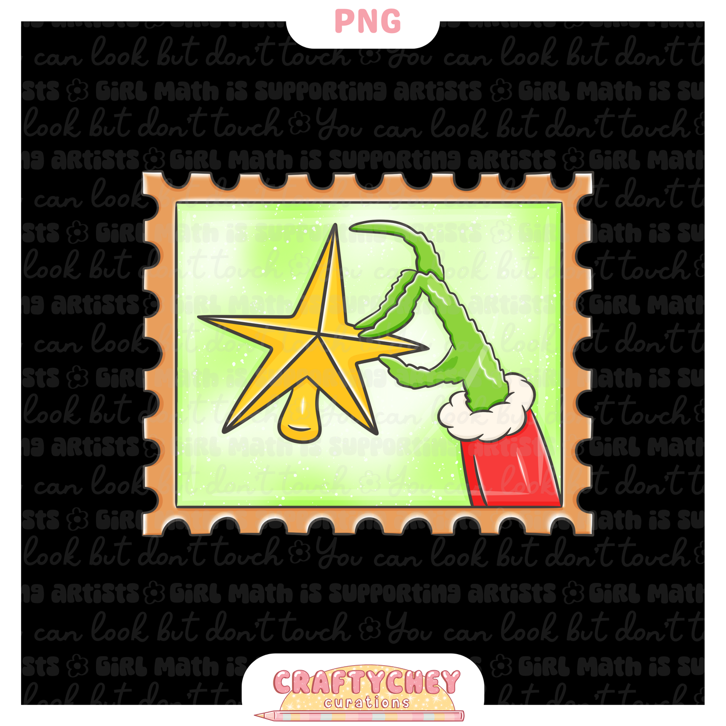 Grouchy Green Guy Stamps