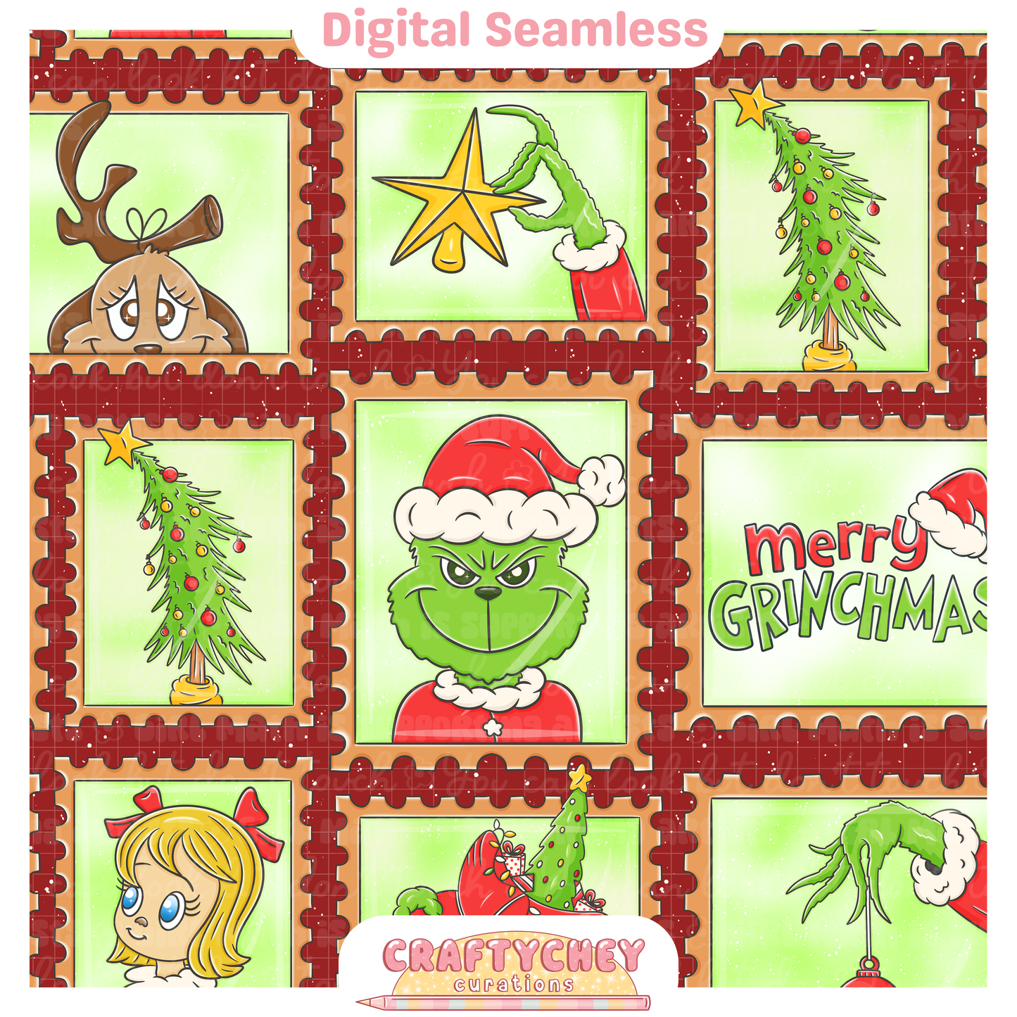 Grouchy Green Guy Stamps