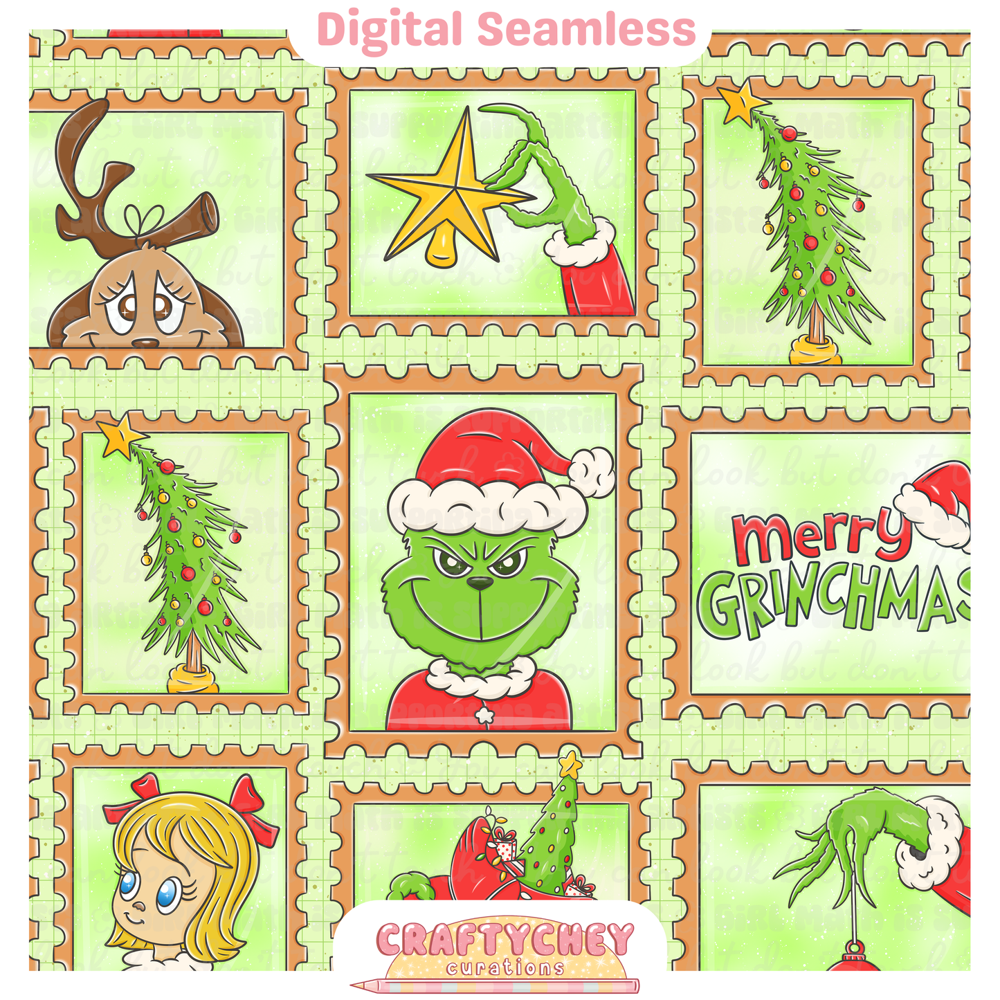 Grouchy Green Guy Stamps