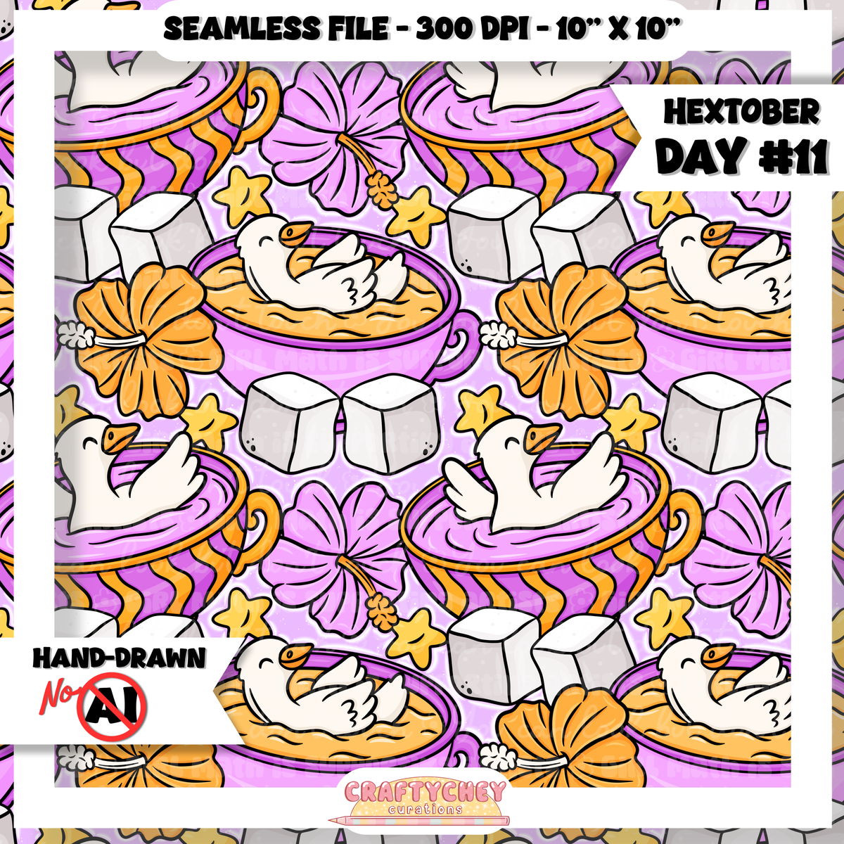 Hextober Day 11: Liquid Orange/Pink (Seamless + PNG)