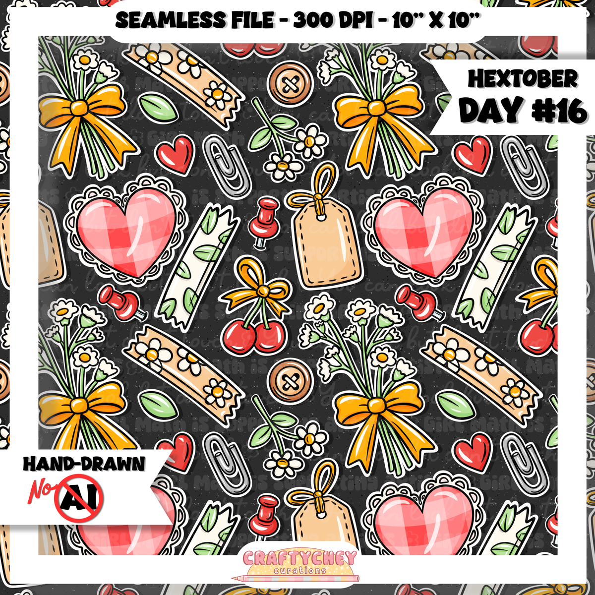 Hextober Day 16: Collage (Seamless + PNG)