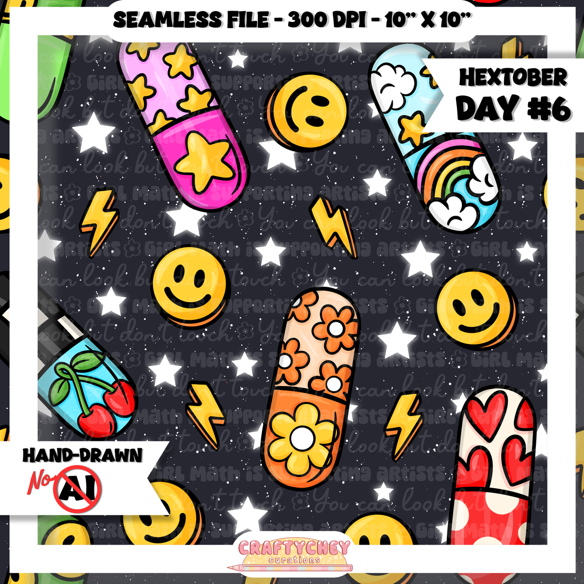 Hextober Day 6: Dopamine (Seamless + PNG)