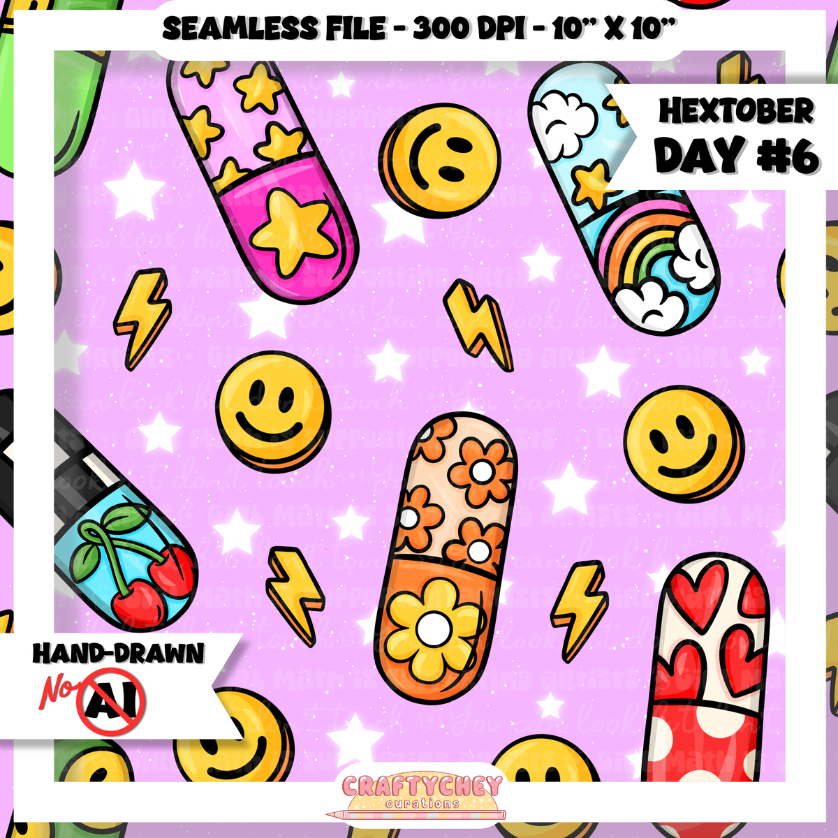 Hextober Day 6: Dopamine (Seamless + PNG)