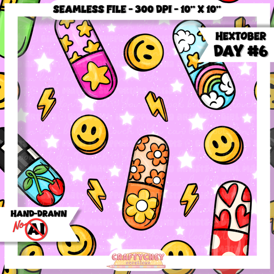 Hextober Day 6: Dopamine (Seamless + PNG)