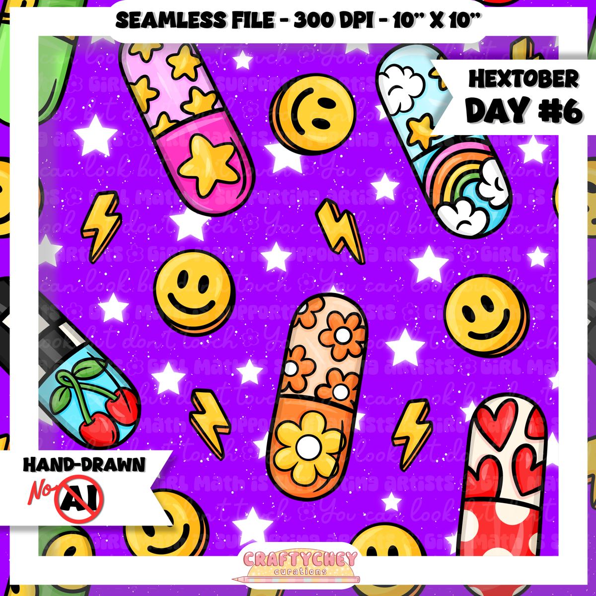 Hextober Day 6: Dopamine (Seamless + PNG)