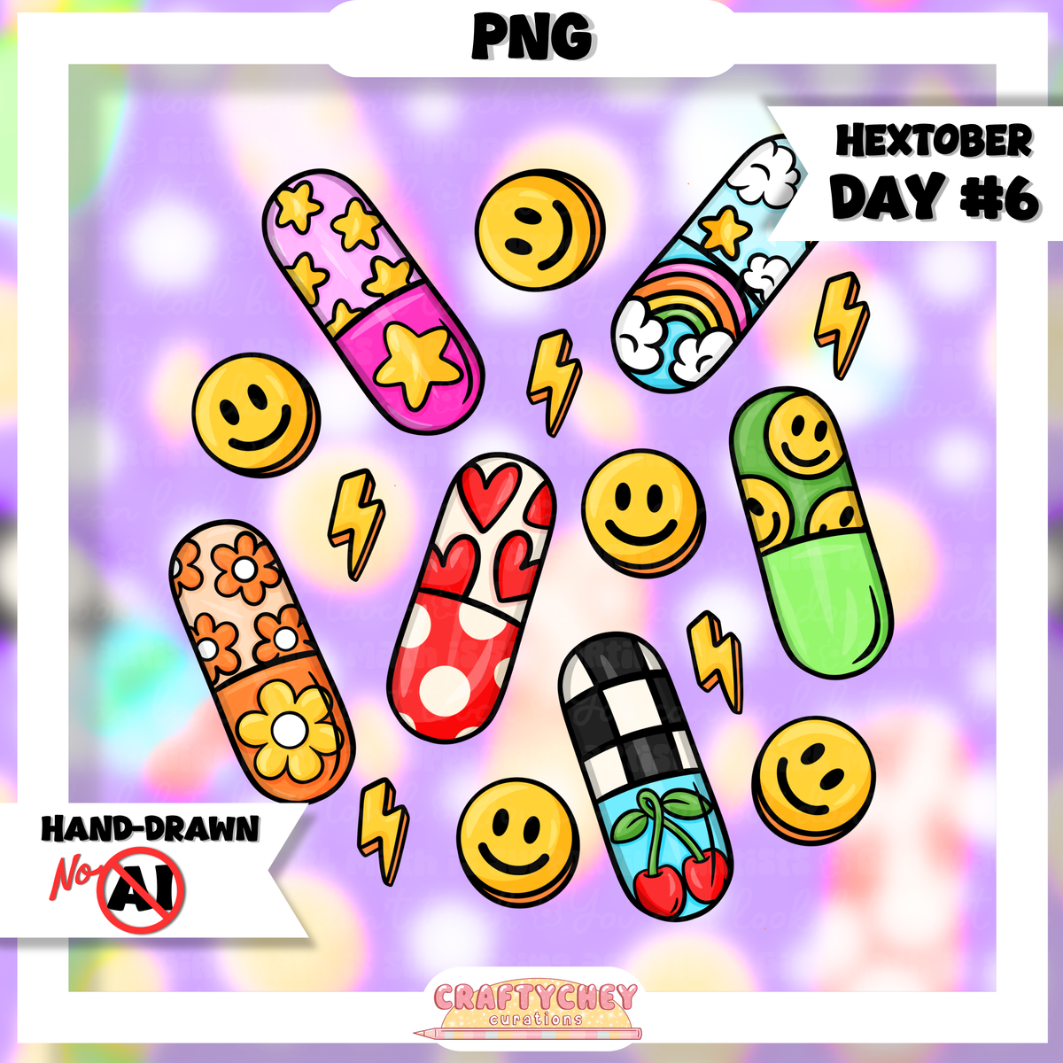 Hextober Day 6: Dopamine (Seamless + PNG)
