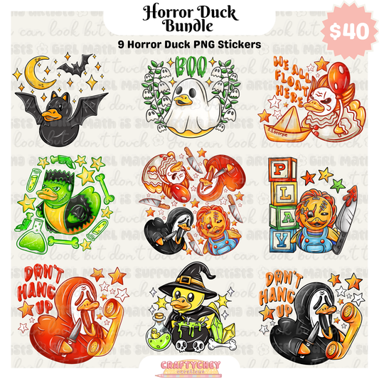Bundle: Horror Rubber Duck PNG’s