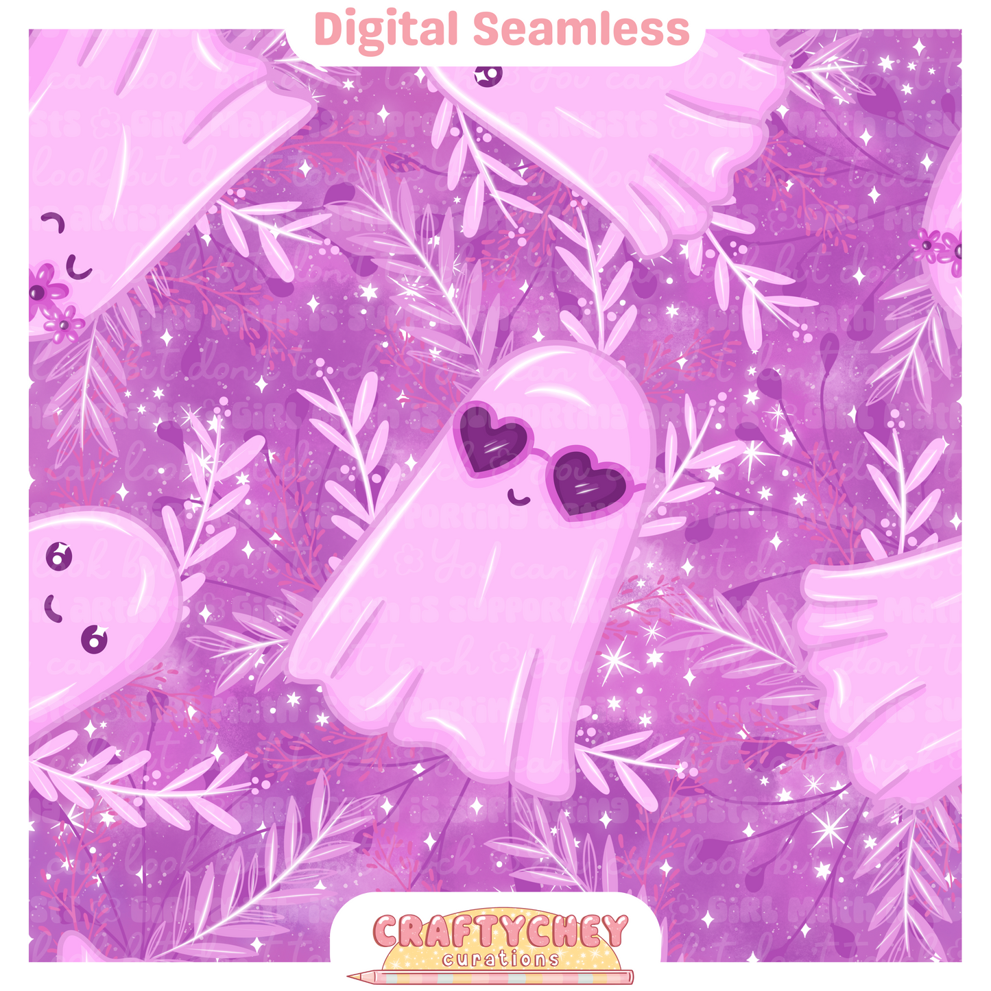 FREEBIE Floral Purple Ghost