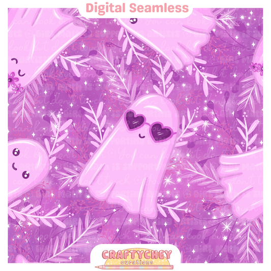 FREEBIE Floral Purple Ghost