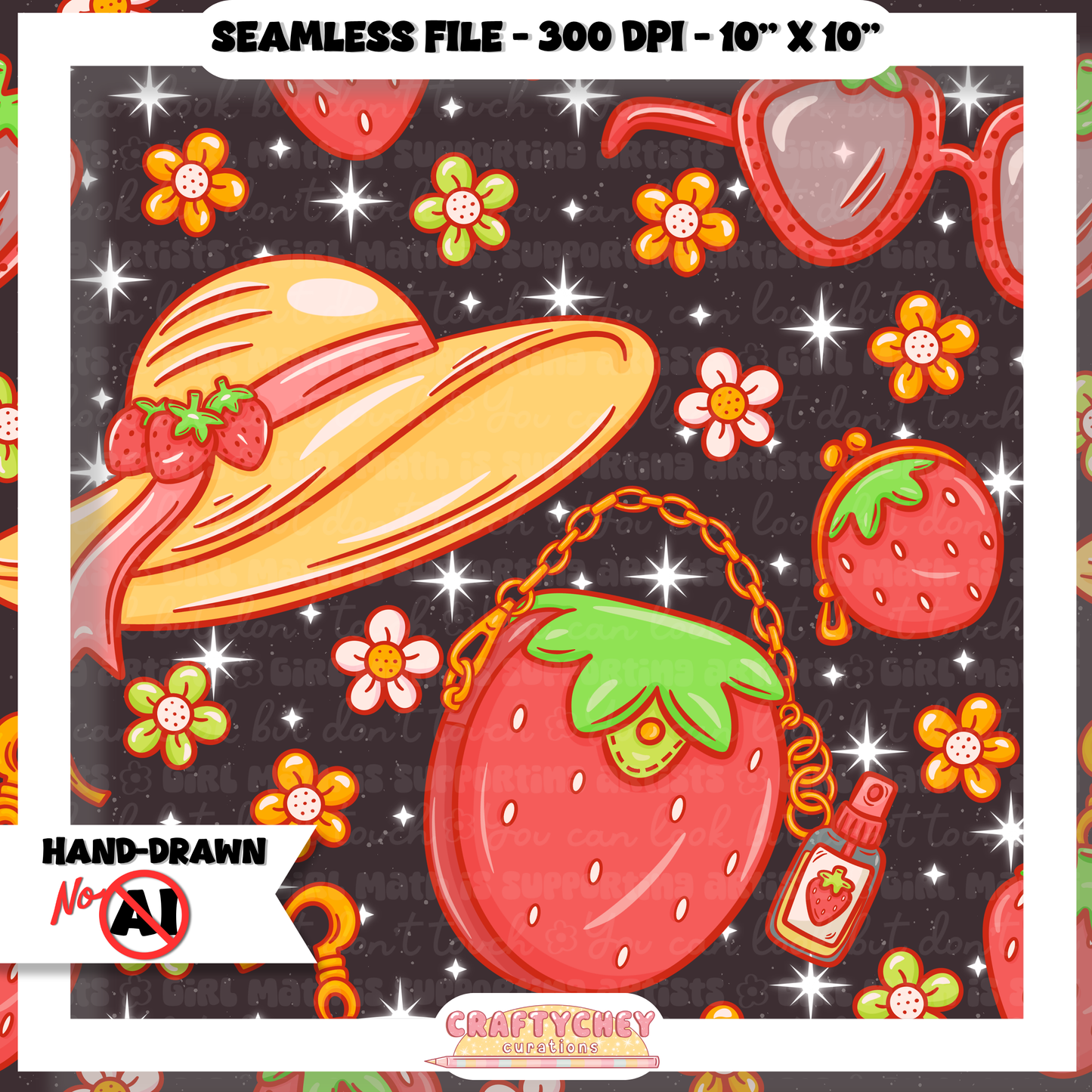 Juicy Summer: Day 3: Wildberry (Seamless + PNG)