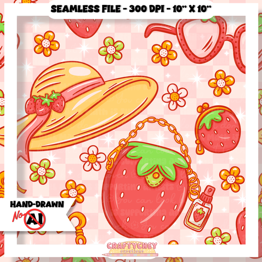 Juicy Summer: Day 3: Wildberry (Seamless + PNG)