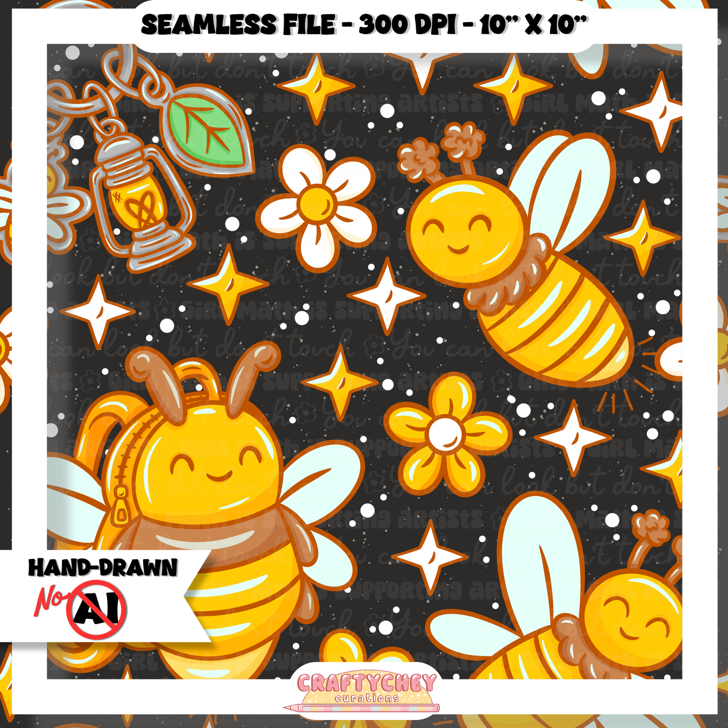 Juicy Summer: Day 4: Firefly (Seamless + PNG)