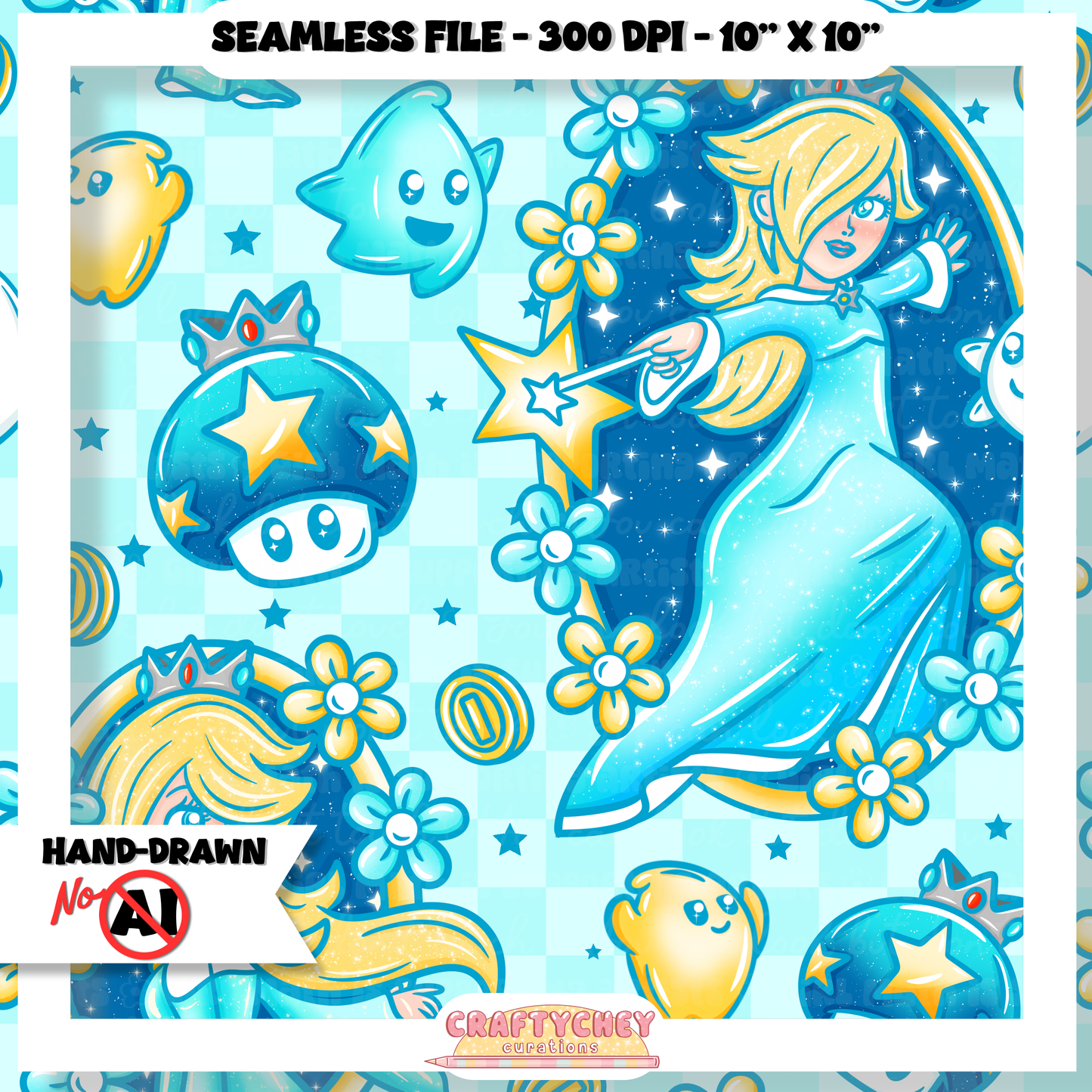 Juicy Summer: Day 6: Starfall (Seamless + PNG)
