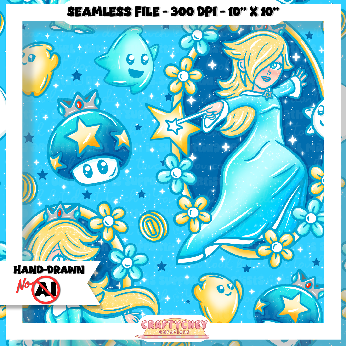 Juicy Summer: Day 6: Starfall (Seamless + PNG)
