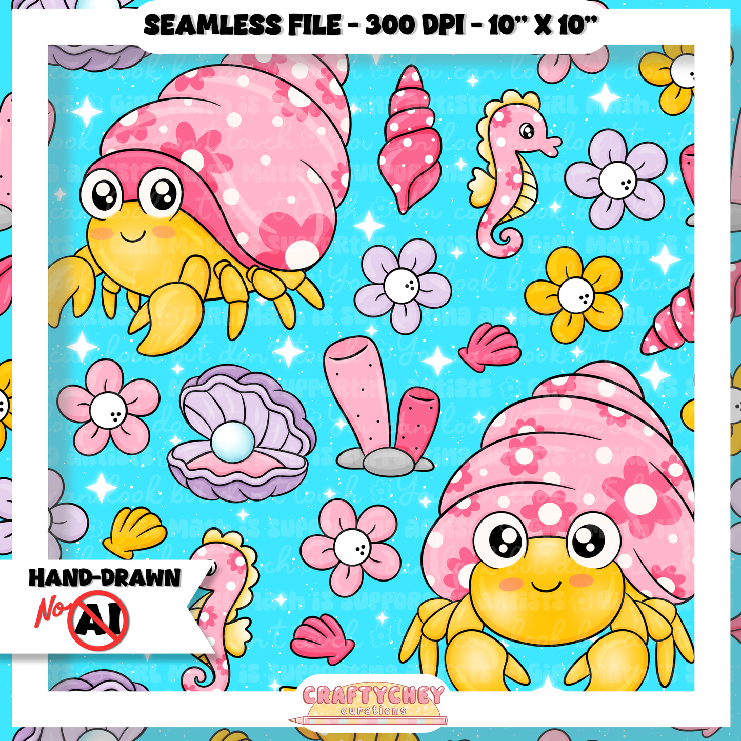 Juicy Summer: Day 10: Shell (Seamless + PNG)
