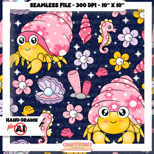 Juicy Summer: Day 10: Shell (Seamless + PNG)
