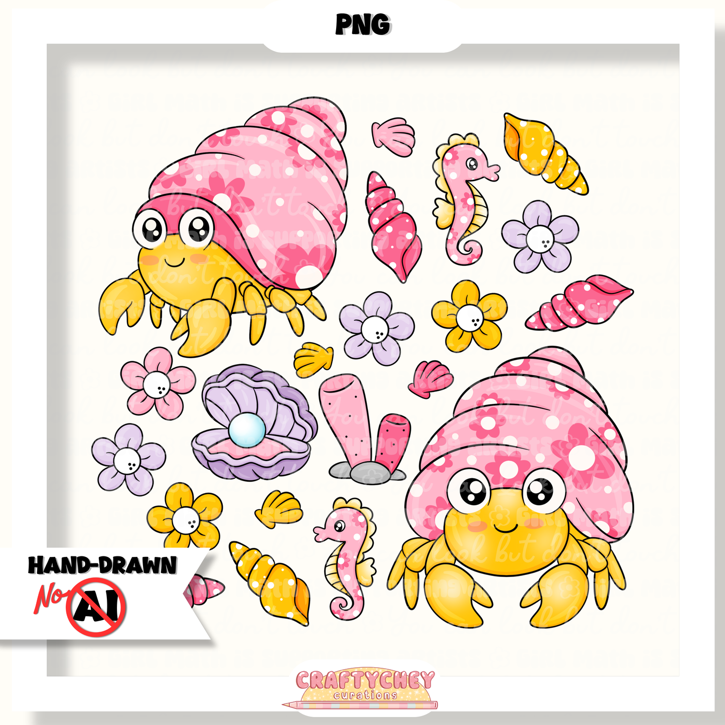 Juicy Summer: Day 10: Shell (Seamless + PNG)