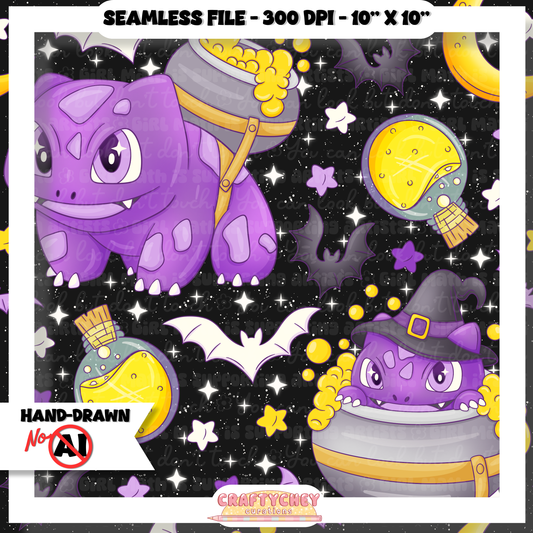 Witchysaur (Seamless + PNG)
