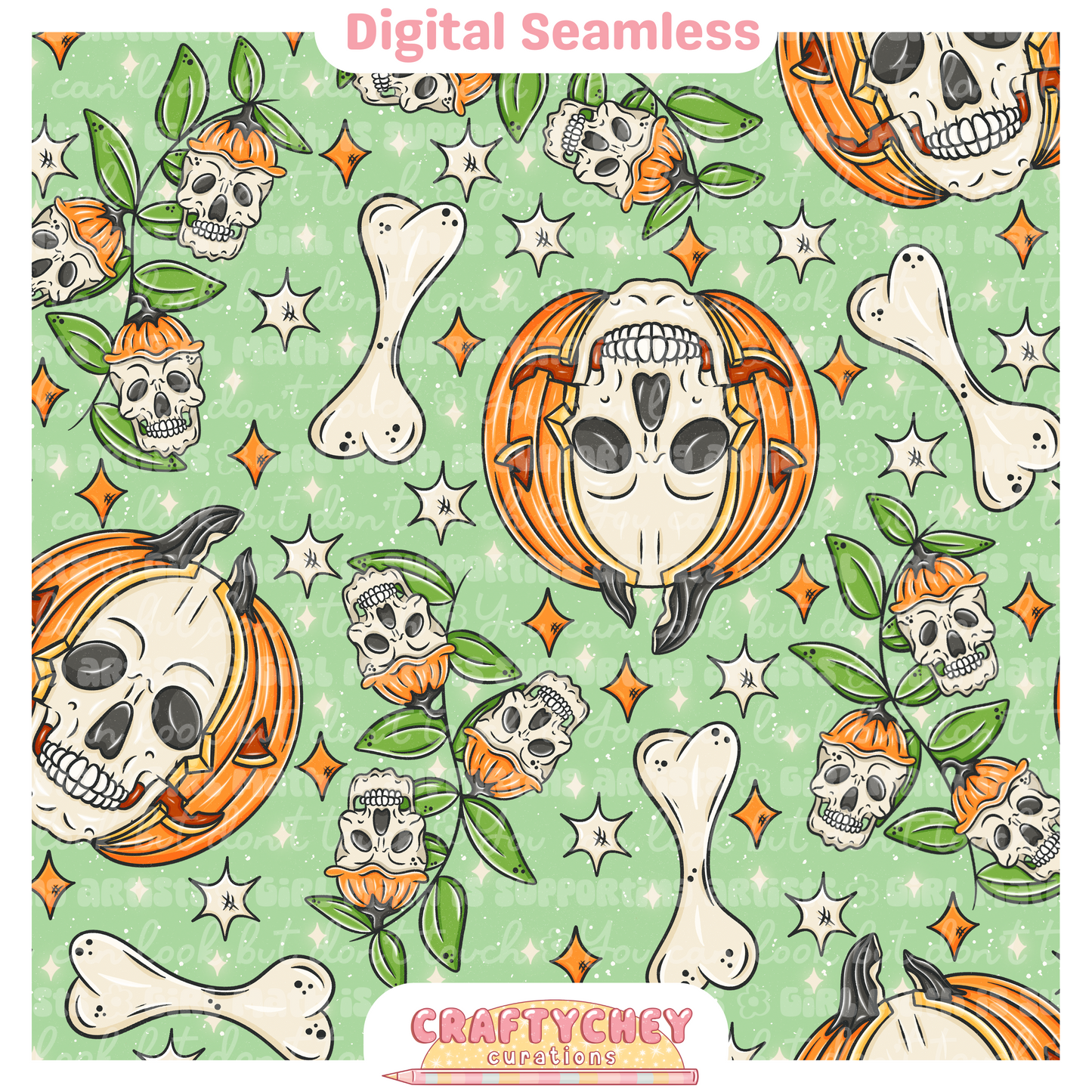 Pumpkin Skulls