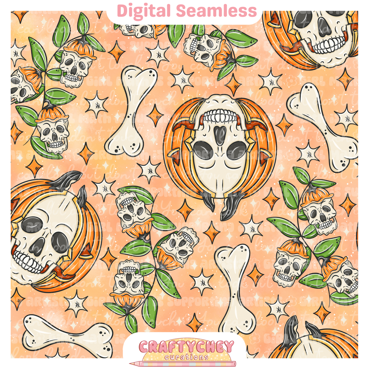 Pumpkin Skulls