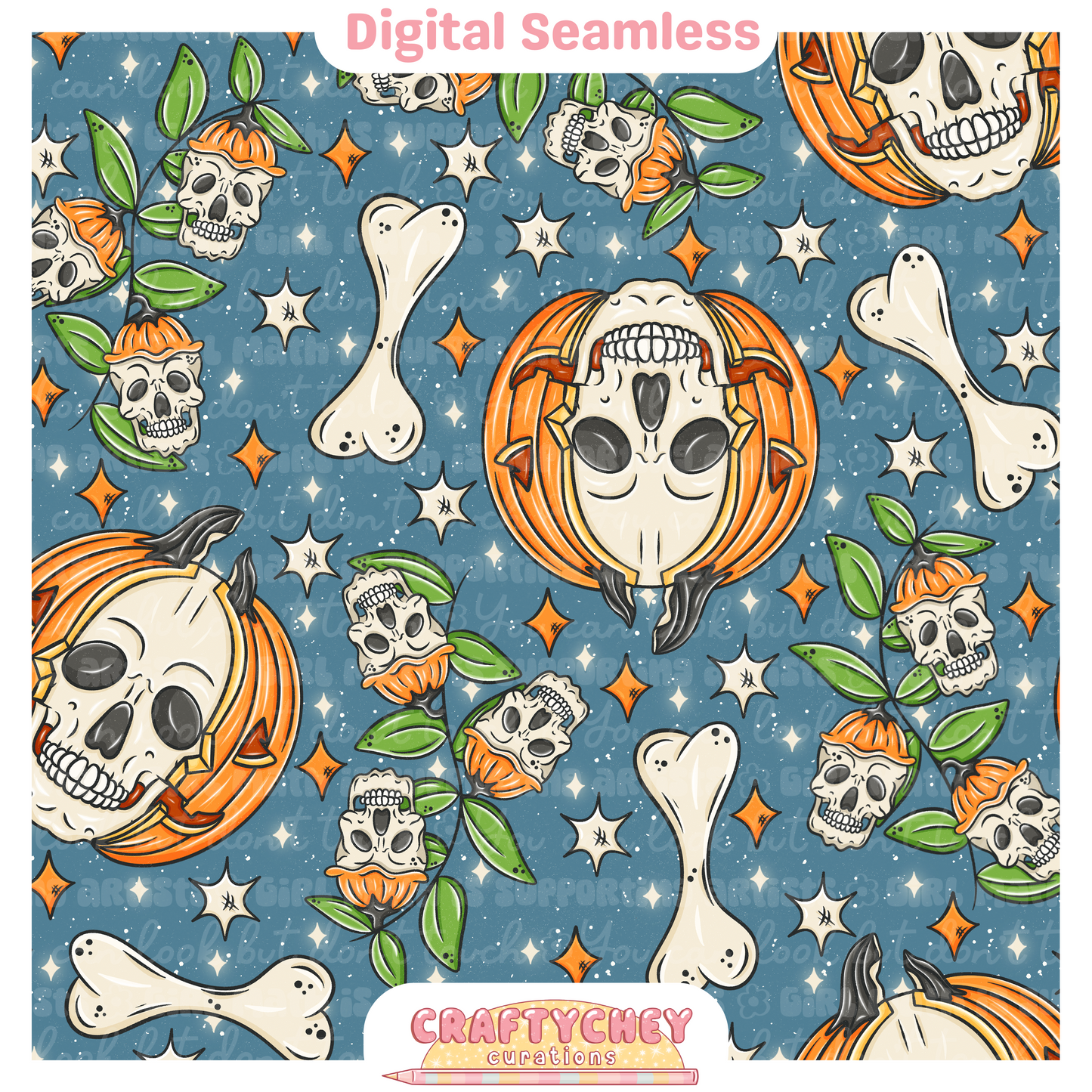 Pumpkin Skulls