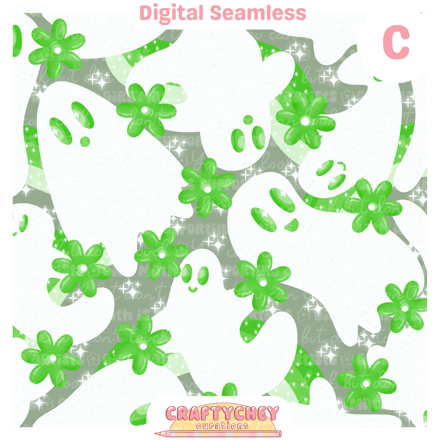 Simple Floral Ghosties
