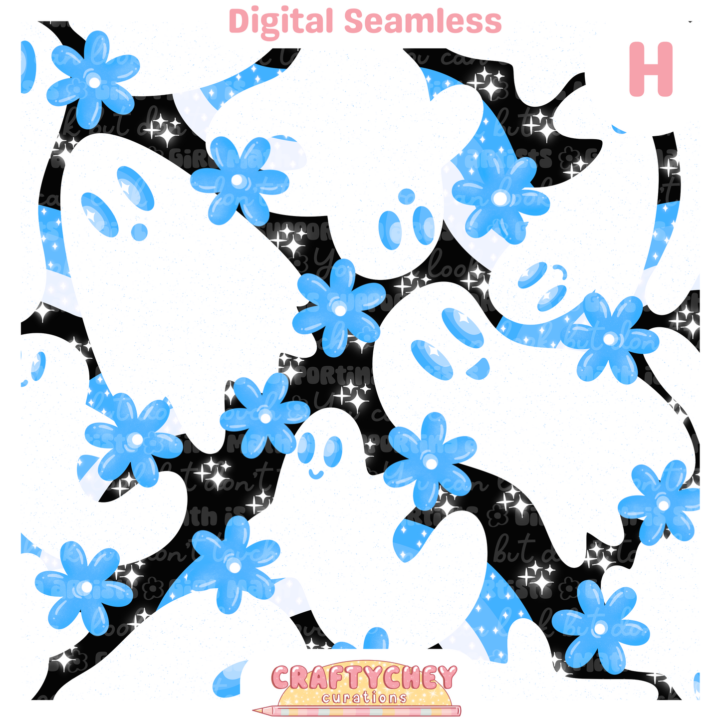 Simple Floral Ghosties