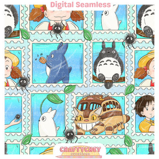 Friendly Neighbor Stamps (BLUE)